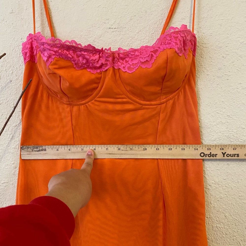 HOUSE OF CB 'Aiza' Flame Orange Maxi Dress NWOT size XL - Picture 9 of 16